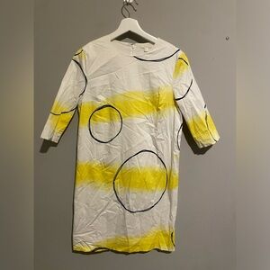 COS‎ Abstract yellow and black Print Dress 8